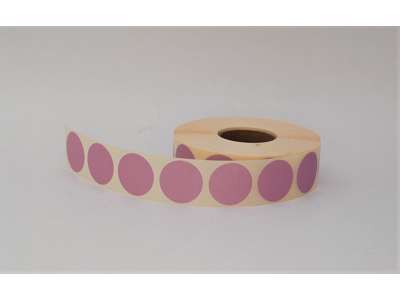Etiketter Ø30mm Lilla MAT